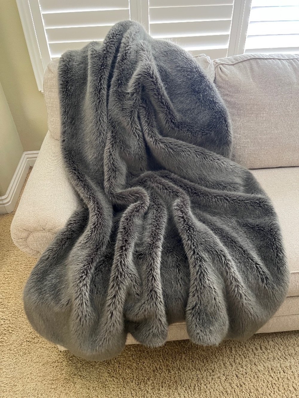 RH - Restoration Hardware Lapin Faux Fur Throw